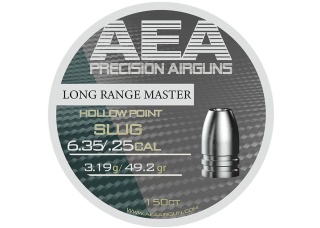 Śrut AEA Long Range Master HP 6.35 mm (.25) 49.2 grain Airgun Slugs