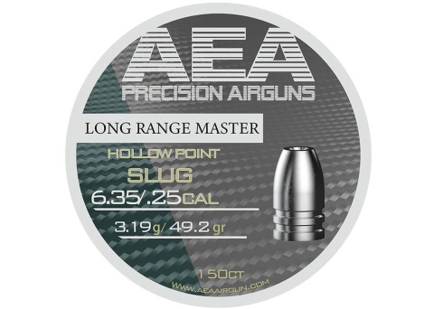 Śrut AEA Long Range Master HP 6.35 mm (.25) 49.2 grain Airgun Slugs