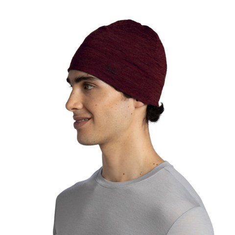 Czapka Buff Merino Lightweight Beanie - solid garnet BUFF