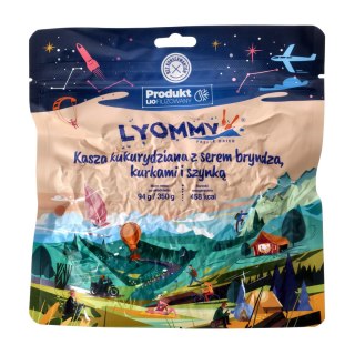 Kasza kukurydziana Lyommy z serem bryndza, kurkami i szynką 350 g Lyommy