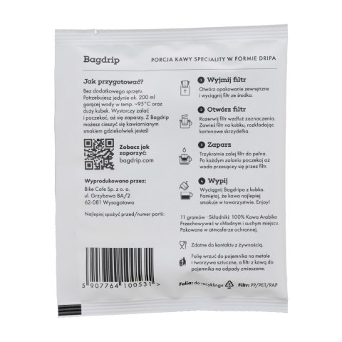 Kawa Bagdrip Decaf, saszetka jednorazowa Bagdrip