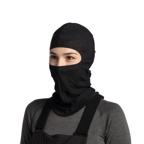 Kominiarka Buff Lightweight Merino Wool Balaclava - solid black BUFF