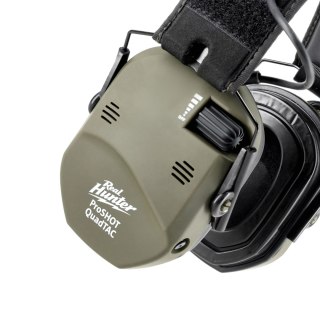 Ochronniki słuchu aktywne RealHunter Active ProSHOT QuadTAC oliwkowe RealHunter