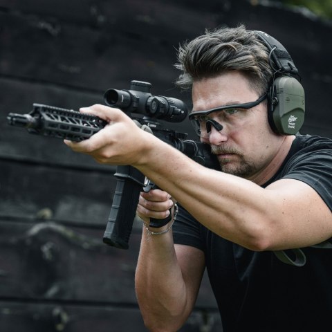 Ochronniki słuchu aktywne RealHunter Active ProSHOT QuadTAC oliwkowe RealHunter