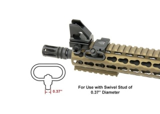 Zaczepka systemu QD na szyne PICANTINY kątowa Sling Swivel Adaptor UTG Weaver/Picatinny