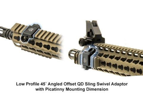 Zaczepka systemu QD na szyne PICANTINY kątowa Sling Swivel Adaptor UTG Weaver/Picatinny