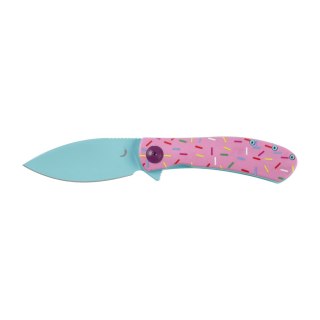Nóż Składany Trollsky Knives Mandu EVO Liner Lock Blue 14C28N Pink G10 Trollsky Knives