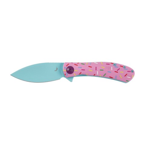 Nóż Składany Trollsky Knives Mandu EVO Liner Lock Blue 14C28N Pink G10 Trollsky Knives