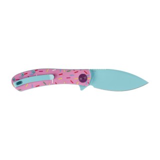 Nóż Składany Trollsky Knives Mandu EVO Liner Lock Blue 14C28N Pink G10 Trollsky Knives