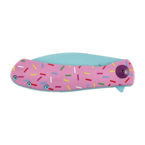 Nóż Składany Trollsky Knives Mandu EVO Liner Lock Blue 14C28N Pink G10 Trollsky Knives