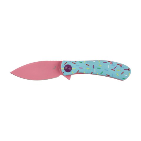 Nóż Składany Trollsky Knives Mandu EVO Liner Lock Pink 14C28N Blue G10 Trollsky Knives
