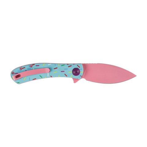 Nóż Składany Trollsky Knives Mandu EVO Liner Lock Pink 14C28N Blue G10 Trollsky Knives