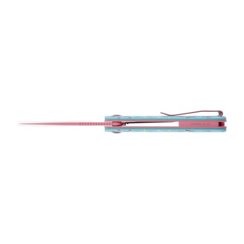 Nóż Składany Trollsky Knives Mandu EVO Liner Lock Pink 14C28N Blue G10 Trollsky Knives