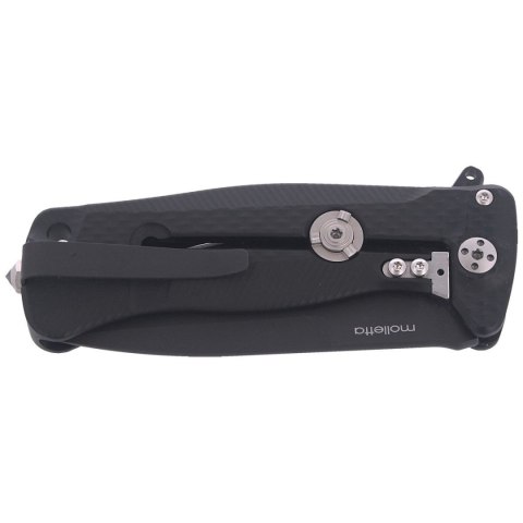 Nóż składany LionSteel SR22A Black Aluminum, Black Sleipner by Molletta (SR22A BB) LionSteel
