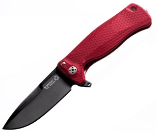 Nóż składany LionSteel SR22A Red Aluminum, Black Sleipner by Molletta (SR22A RB) LionSteel