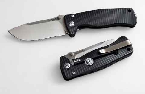 Nóż składany LionSteel SR2A Black Aluminum, Satin Sleipner by Molletta (SR2A BS) LionSteel