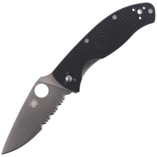 Nóż składany Spyderco Tenacious Lightweight Black FRN, Satin Combo 8Cr13MoV by Eric Glesser (C122PSBK) Spyderco Inc.