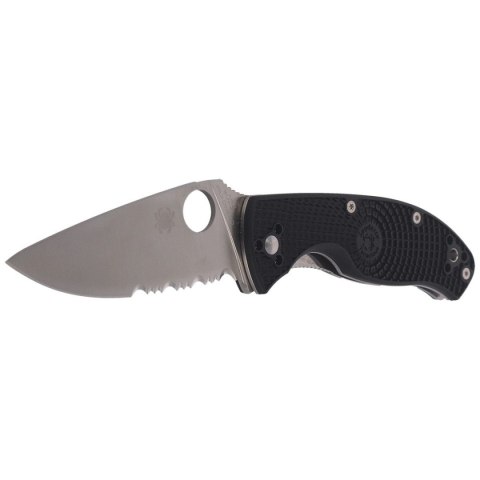 Nóż składany Spyderco Tenacious Lightweight Black FRN, Satin Combo 8Cr13MoV by Eric Glesser (C122PSBK) Spyderco Inc.