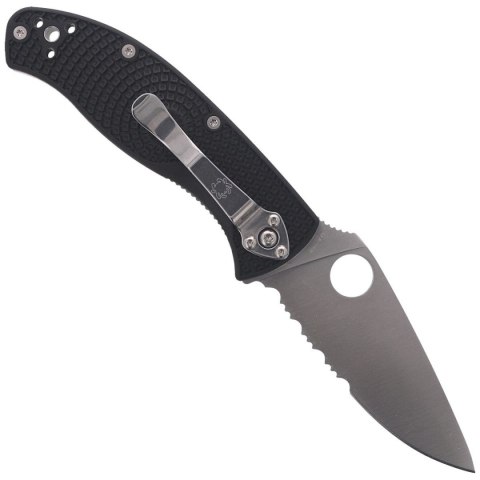 Nóż składany Spyderco Tenacious Lightweight Black FRN, Satin Combo 8Cr13MoV by Eric Glesser (C122PSBK) Spyderco Inc.