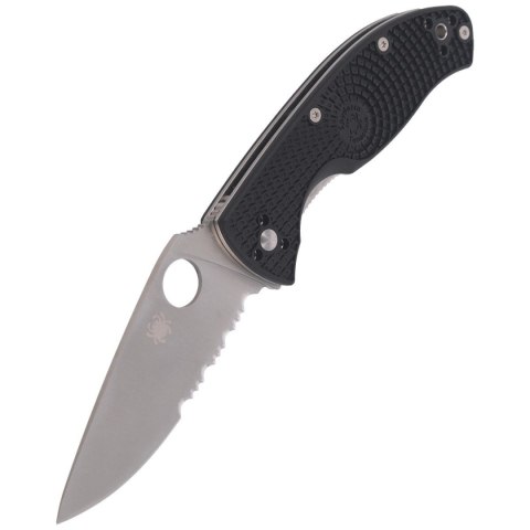 Nóż składany Spyderco Tenacious Lightweight Black FRN, Satin Combo 8Cr13MoV by Eric Glesser (C122PSBK) Spyderco Inc.