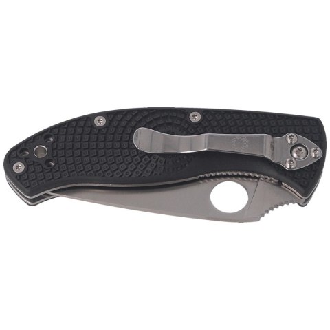 Nóż składany Spyderco Tenacious Lightweight Black FRN, Satin Combo 8Cr13MoV by Eric Glesser (C122PSBK) Spyderco Inc.