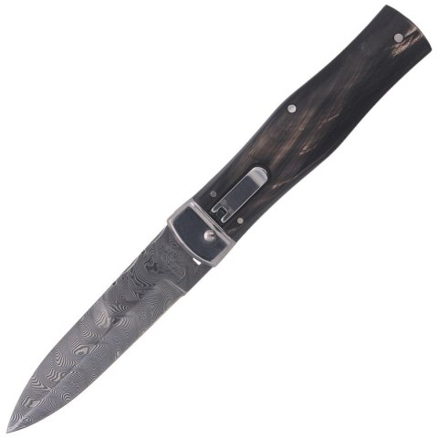 Nóż sprężynowy Mikov Predator Wildcat Buffalo Horn, Damascus PMC27 (241-DR-1/KP) Mikov s.r.o.