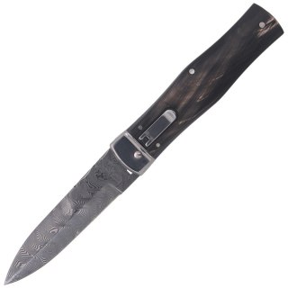 Nóż sprężynowy Mikov Predator Wildcat Buffalo Horn, Damascus PMC27 (241-DR-1/KP) Mikov s.r.o.