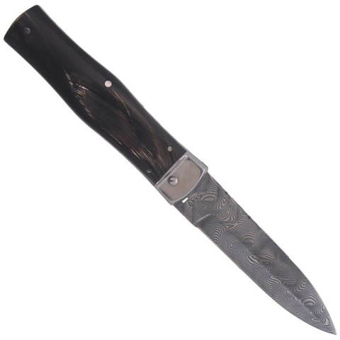 Nóż sprężynowy Mikov Predator Wildcat Buffalo Horn, Damascus PMC27 (241-DR-1/KP) Mikov s.r.o.
