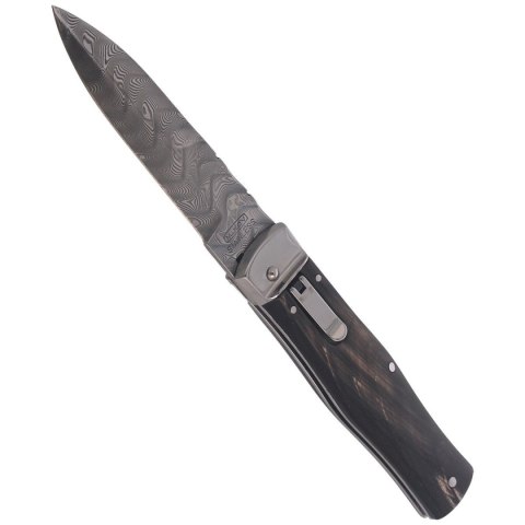 Nóż sprężynowy Mikov Predator Wildcat Buffalo Horn, Damascus PMC27 (241-DR-1/KP) Mikov s.r.o.