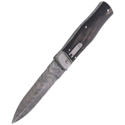 Nóż sprężynowy Mikov Predator Wildcat Buffalo Horn, Damascus PMC27 (241-DR-1/KP) Mikov s.r.o.