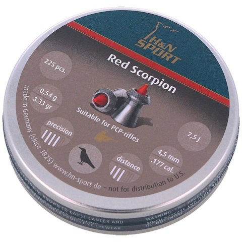 Śrut diabolo H&N Red Scorpion 4.5mm, 225szt (92414500004) H&N - Haendler & Natermann Sport GmbH