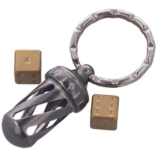 Brelok z kośćmi Lionsteel Acorn Dice, Brass (DD OT) LionSteel
