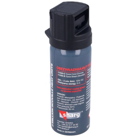 Gaz pieprzowy Sharg Graphite Gel 3mln SHU, Cone 50ml (11050-C) Sharg