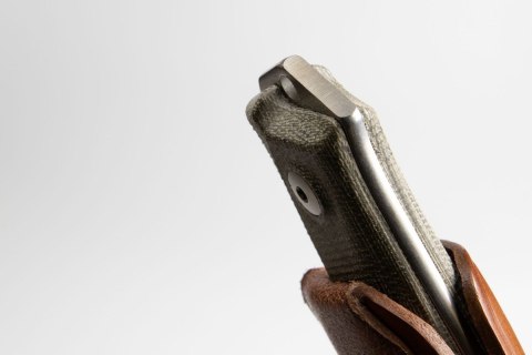 Nóż LionSteel Bushcraft Green Micarta, Stone Washed Sleipner by Molletta (B41 CVG) LionSteel