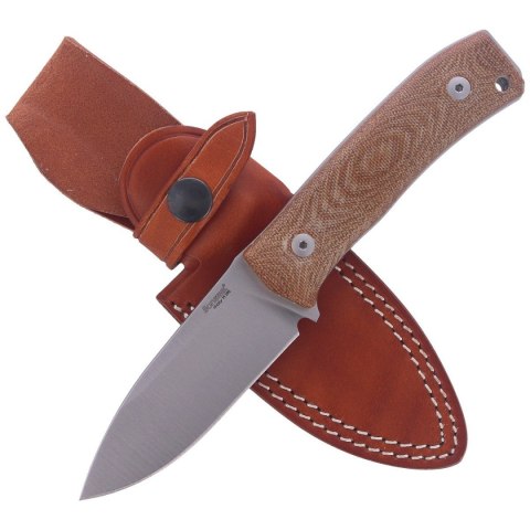 Nóż LionSteel Bushcraft Natural Canvas, Satin Satin M390 by Molletta (M4 CVN) LionSteel