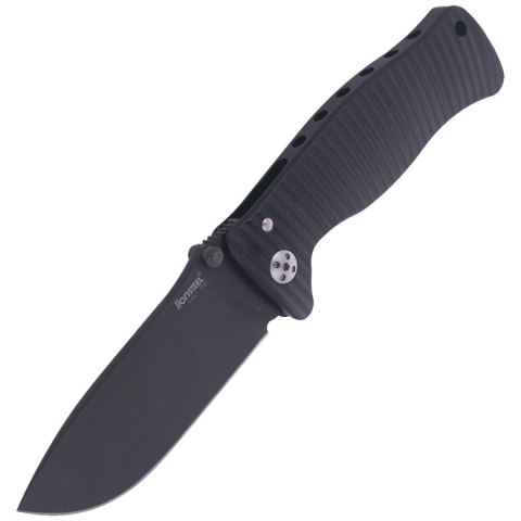Nóż składany LionSteel SR1A Black Aluminum, Black D2 by Molletta (SR1A BB) LionSteel