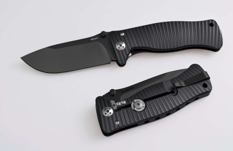 Nóż składany LionSteel SR1A Black Aluminum, Black D2 by Molletta (SR1A BB) LionSteel