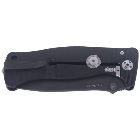 Nóż składany LionSteel SR1A Black Aluminum, Black D2 by Molletta (SR1A BB) LionSteel