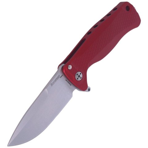 Nóż składany LionSteel SR22A Red Aluminum, Satin Sleipner by Molletta (SR22A RS) LionSteel