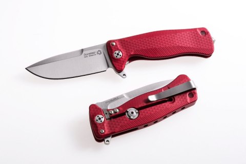 Nóż składany LionSteel SR22A Red Aluminum, Satin Sleipner by Molletta (SR22A RS) LionSteel