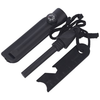 Krzesiwo Barbaric Fire Starter z kompasem, gwizdkiem Black (39135-NE) Barbaric by Martinez Albainox