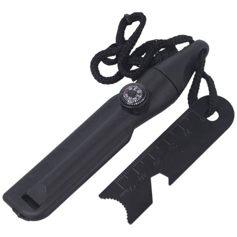 Krzesiwo Barbaric Fire Starter z kompasem, gwizdkiem Black (39135-NE) Barbaric by Martinez Albainox