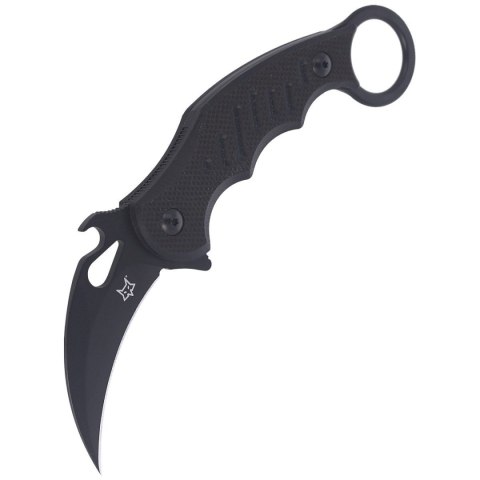 Nóż FOX Karambit Fixed G10 Black, Black Idroglider (FX-598) FOX