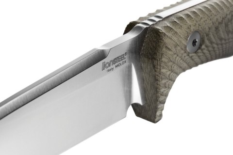 Nóż LionSteel Tactical Green Canvas Micarta, Satin Niolox by Molletta (T5 CVG) LionSteel