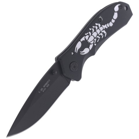 Nóż składany Herbertz CJH Scorpion Black Aluminium, Black Blade (44067 - 217911) Herbertz GmbH
