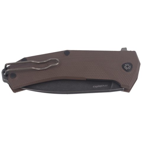 Nóż składany LionSteel KUR Brown G10, Black Stonewashed Sleipner by Molletta (KUR BBR) LionSteel