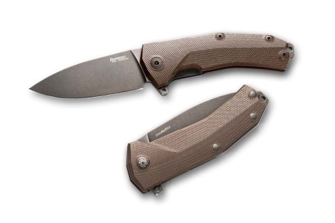 Nóż składany LionSteel KUR Brown G10, Black Stonewashed Sleipner by Molletta (KUR BBR) LionSteel