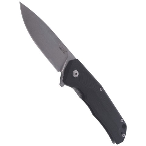Nóż składany LionSteel T.R.E. G10 Black, Stone Washed Blade (TRE GBK) LionSteel