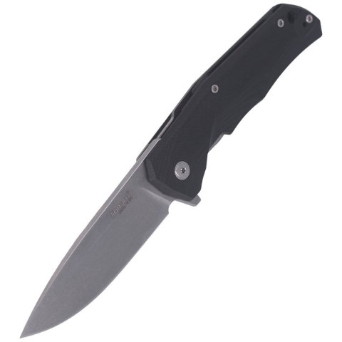 Nóż składany LionSteel T.R.E. G10 Black, Stone Washed Blade (TRE GBK) LionSteel