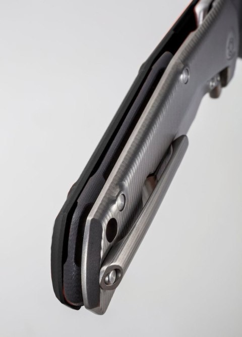 Nóż składany LionSteel T.R.E. G10 Black, Stone Washed Blade (TRE GBK) LionSteel